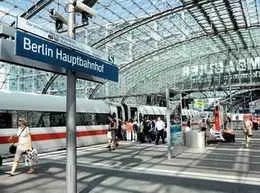 Arrival at Berlin Central Train Station Arrival at Berlin Central Train Station
